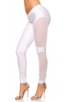 Sexy KouCla leggings with net-applications White